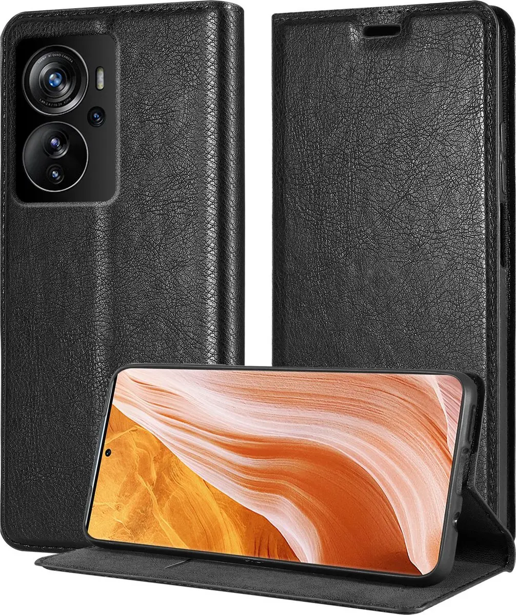 Cadorabo Hoesje geschikt voor ZTE Axon 40 PRO in ZWARTE NACHT