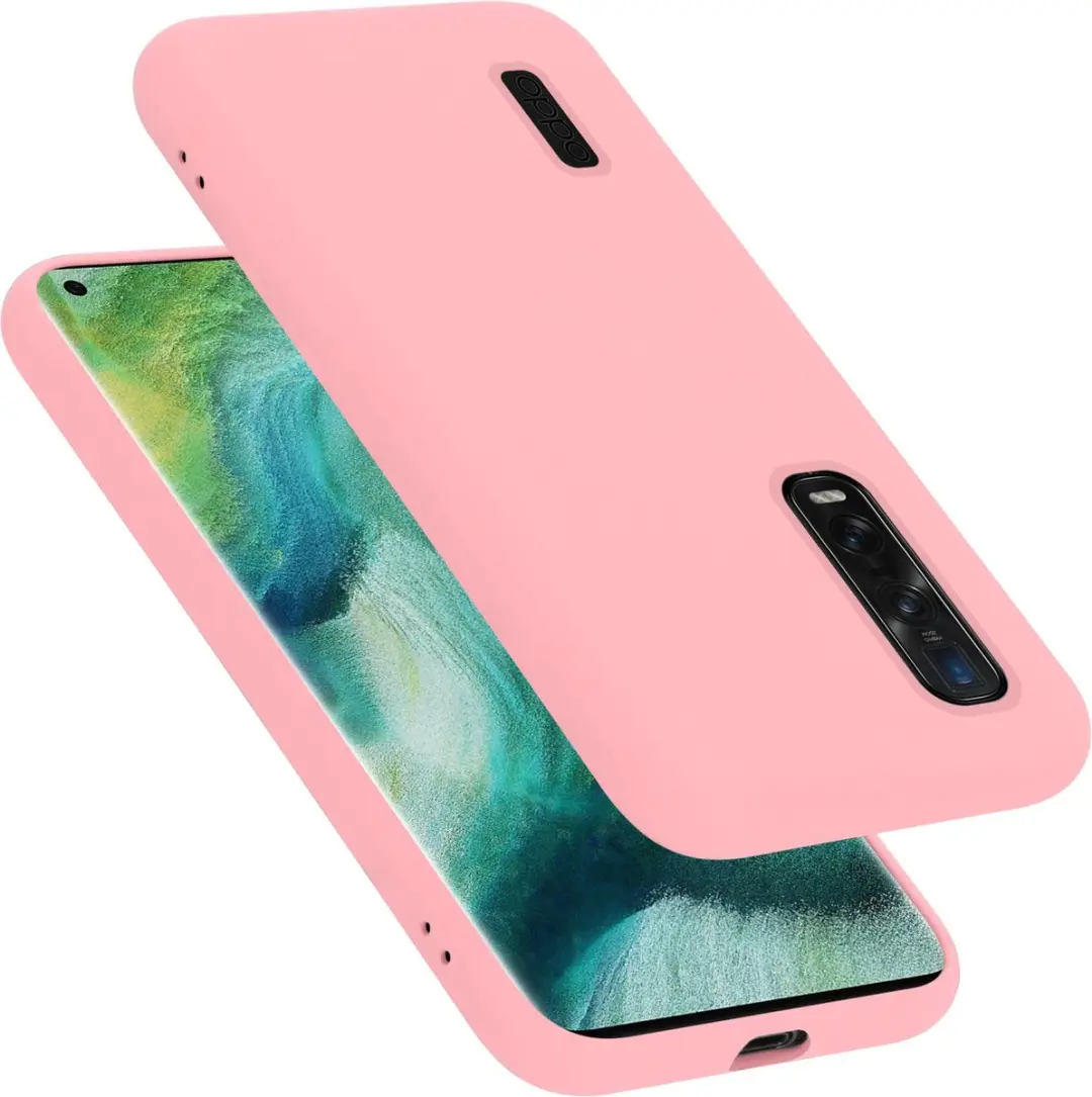 Cadorabo Hoesje geschikt voor Oppo FIND X2 PRO in LIQUID ROZE