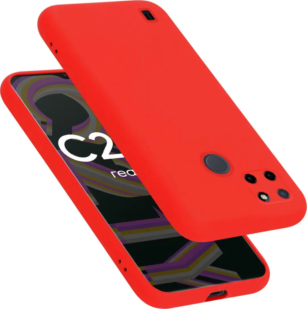 Cadorabo Hoesje geschikt voor Realme C21Y / C25Y in LIQUID ROOD