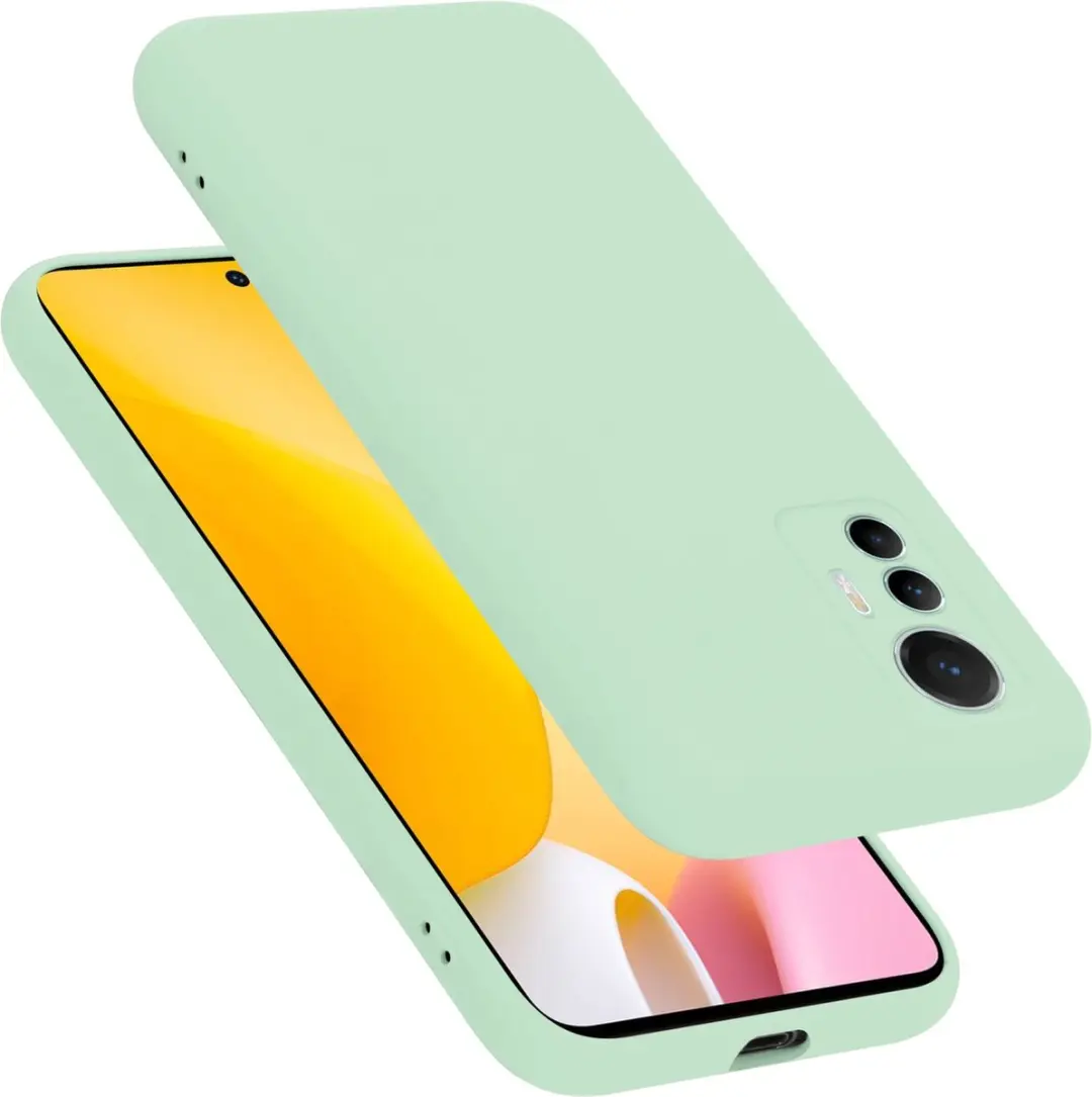 Cadorabo Hoesje geschikt voor Xiaomi 12 LITE in LIQUID LICHT GROEN