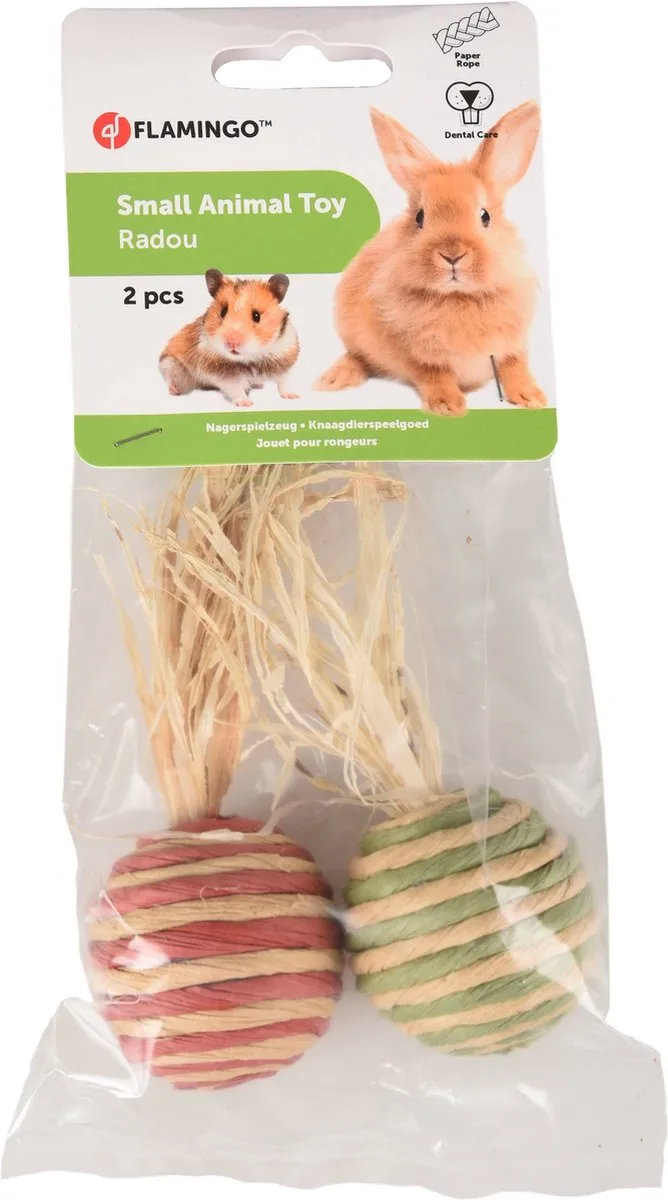 Flamingo Radou Speelgoed Knaagdier - 2 Stuks
