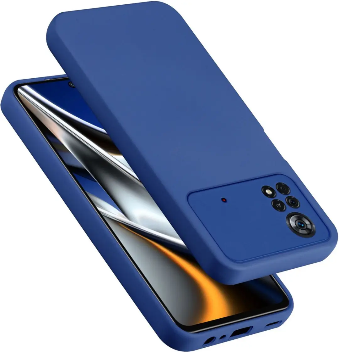 Cadorabo Hoesje geschikt voor Xiaomi Poco X4 Pro in LIQUID BLAUW