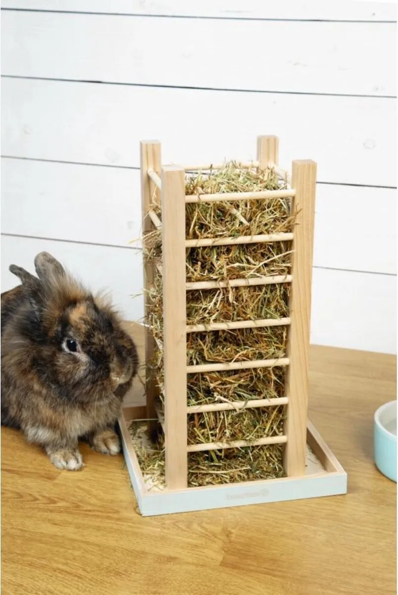 Beeztees Houten Hooicontainer Denga Mint - 35cm