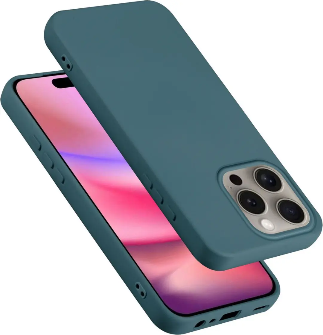 Cadorabo Hoesje geschikt voor Apple iPhone 16 PRO MAX in LIQUID GROEN