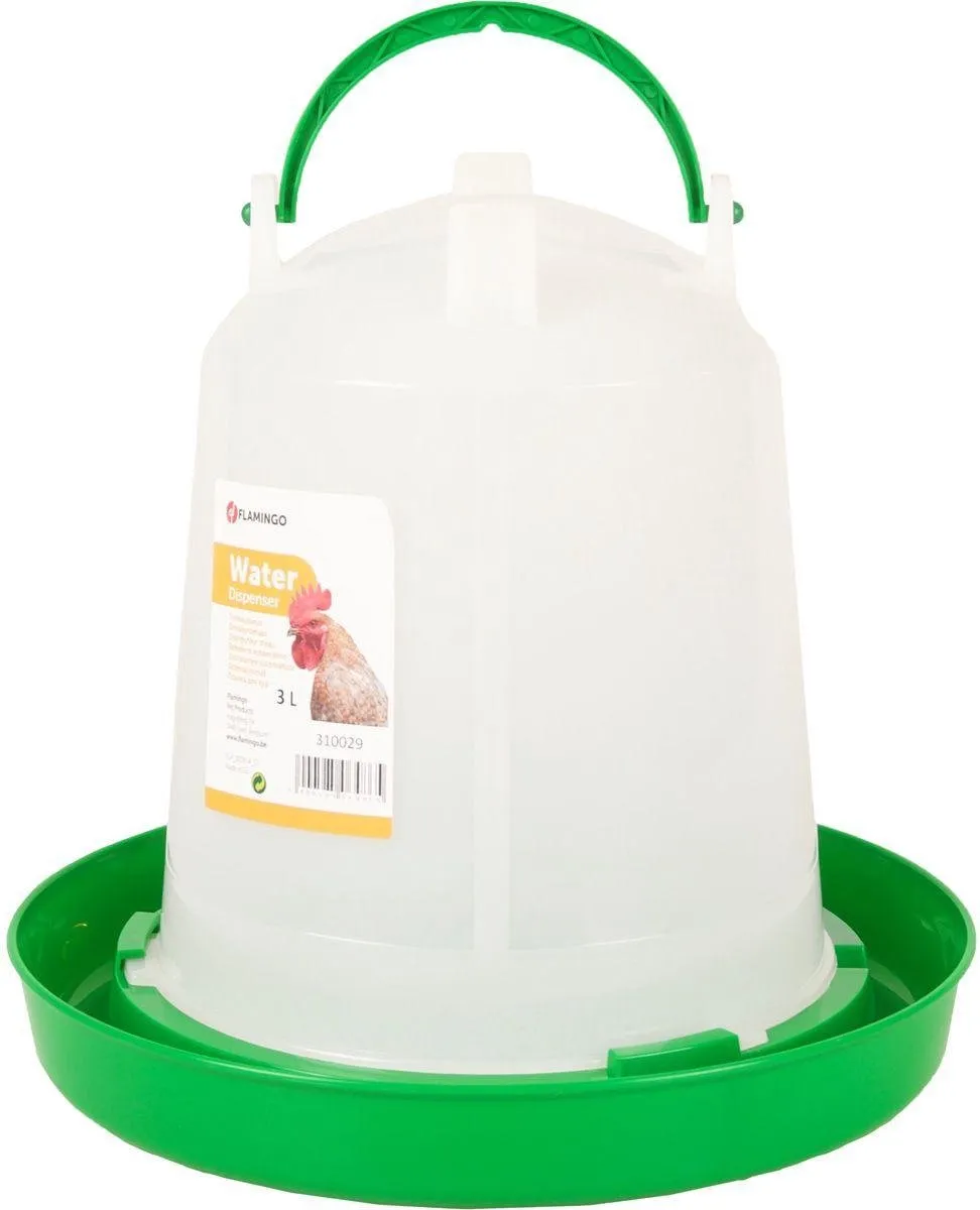Flamingo Vogel Drinkklok Twist M - Wit/ Groen