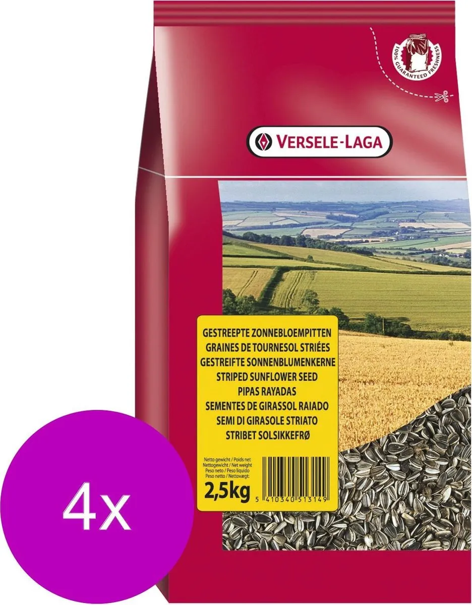 Versele-Laga Gestreepte Zonnebloempitten - 10 kg (4x2,5kg)