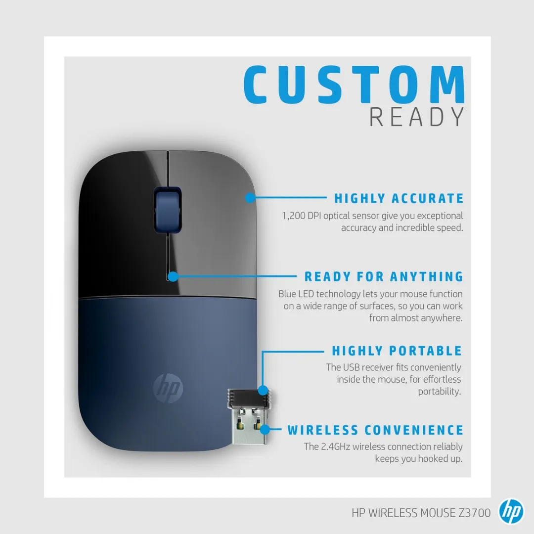 HP Z3700 Draadloze Muis - Blauw