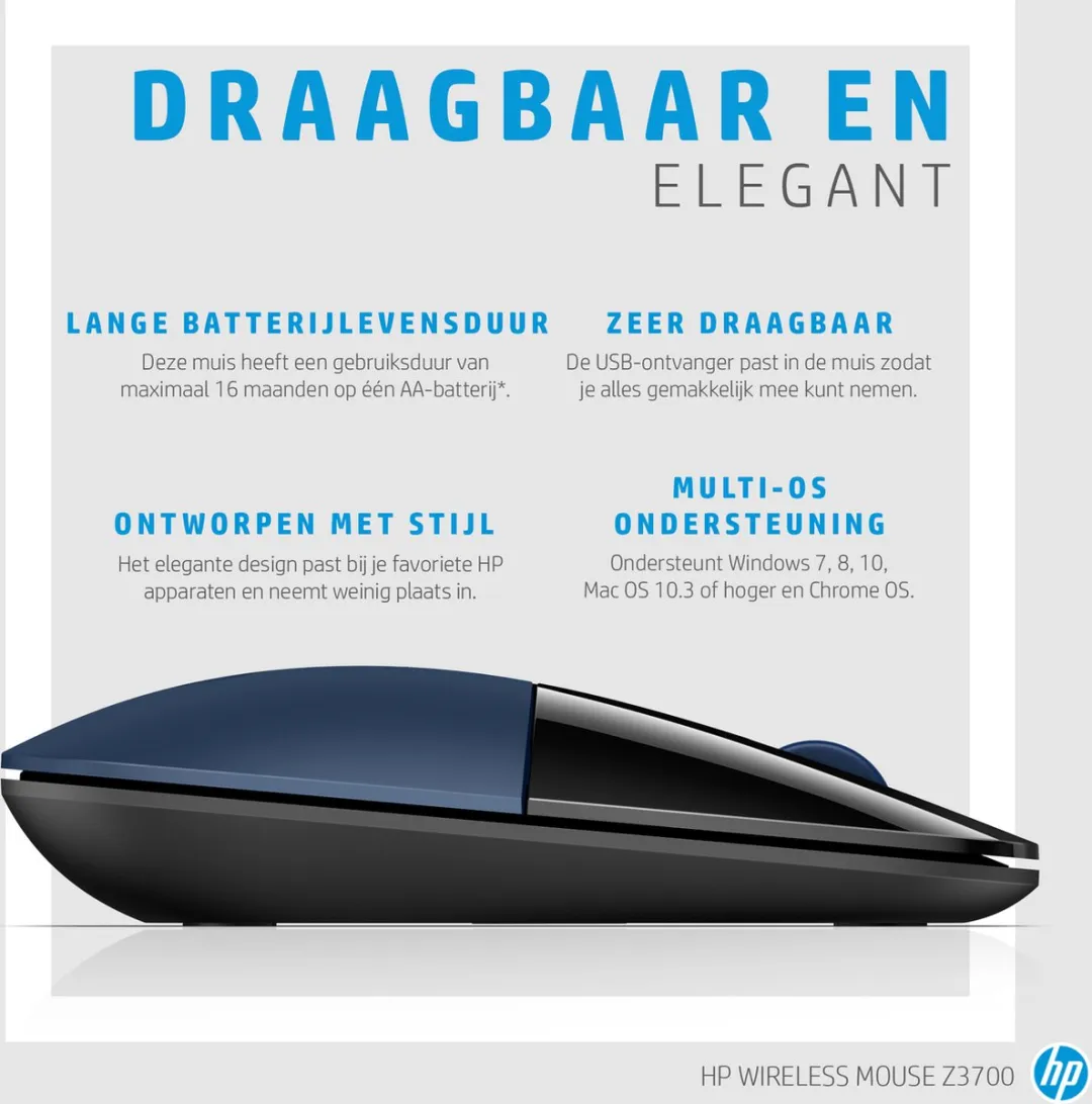 HP Z3700 Draadloze Muis - Blauw