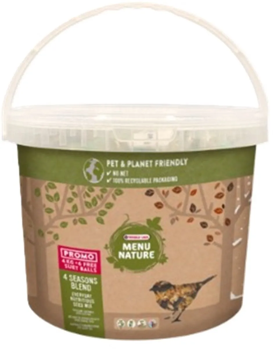 Versele-Laga Menu Nature 4 Seasons Blend 4kg + 6 Suet Balls