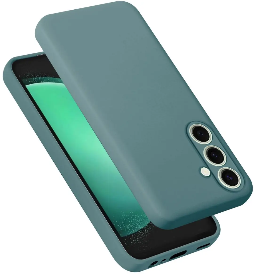 Cadorabo Hoesje geschikt voor Samsung Galaxy S24 FE in LIQUID GROEN