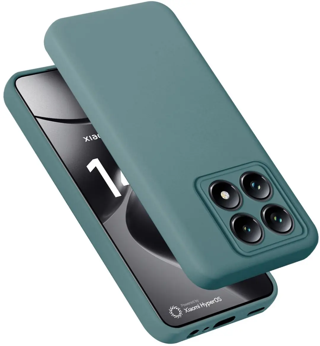 Cadorabo Hoesje geschikt voor Xiaomi 14T Pro in LIQUID GROEN