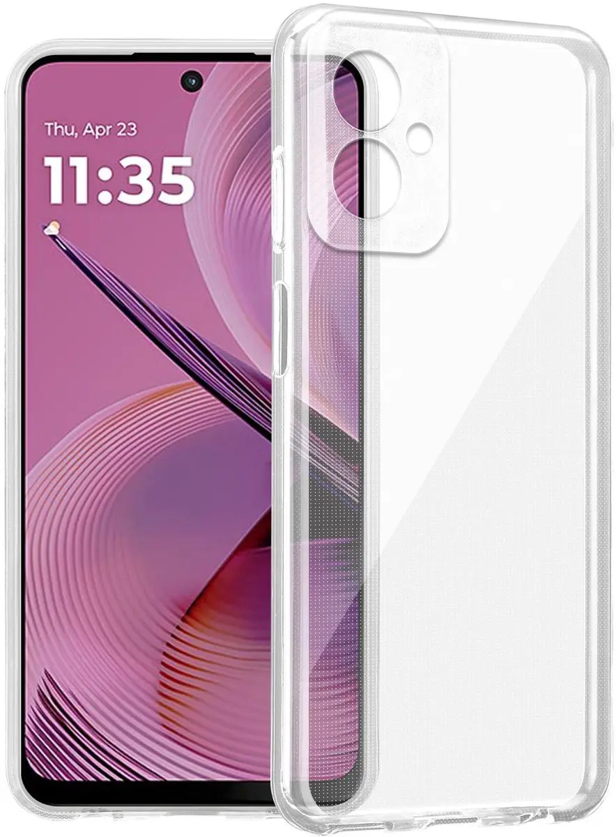 Cadorabo Hoesje geschikt voor Motorola Moto G55 in VOLLEDIG TRANSPARANT Niet-ver