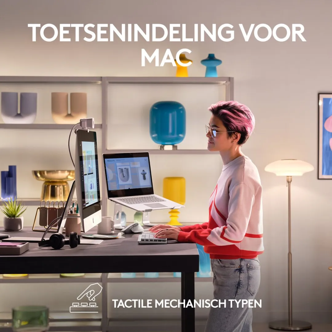 Logitech MX Mechanical Mini Toetsenbord - Wit - QWERTZ