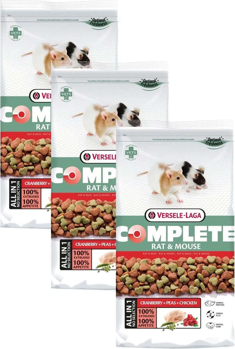 Versele-Laga Complete Rat & Mouse - Rattenvoer - 3 x 2 kg