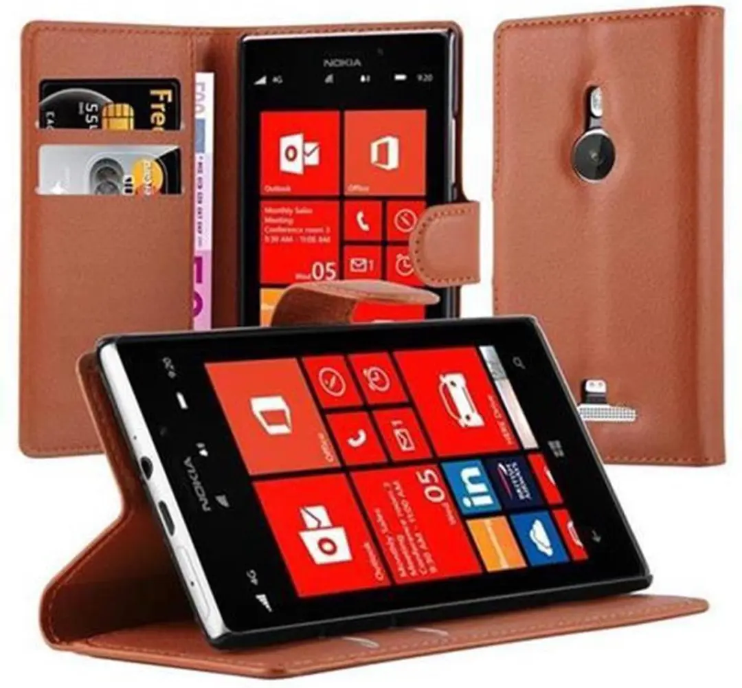 Cadorabo Hoesje geschikt voor Nokia Lumia 925 in CHOCOLADE BRUIN