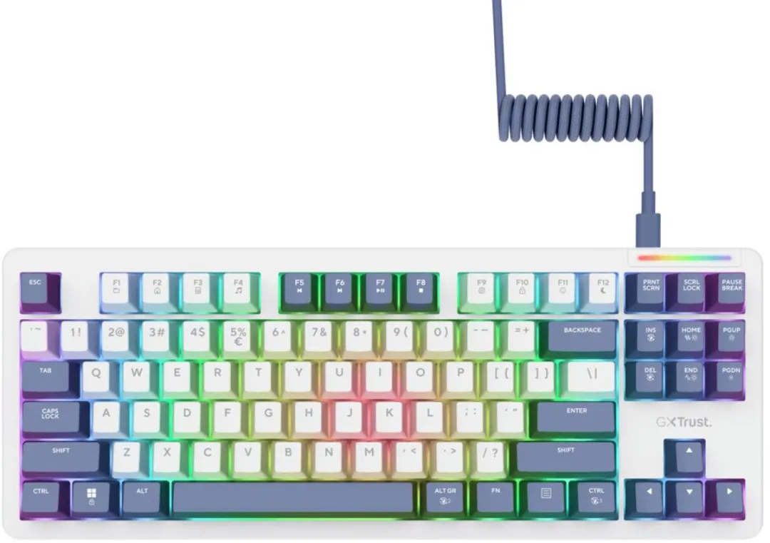 Trust GXT 872 Xyra Mechanisch Gaming Toetsenbord - Wit