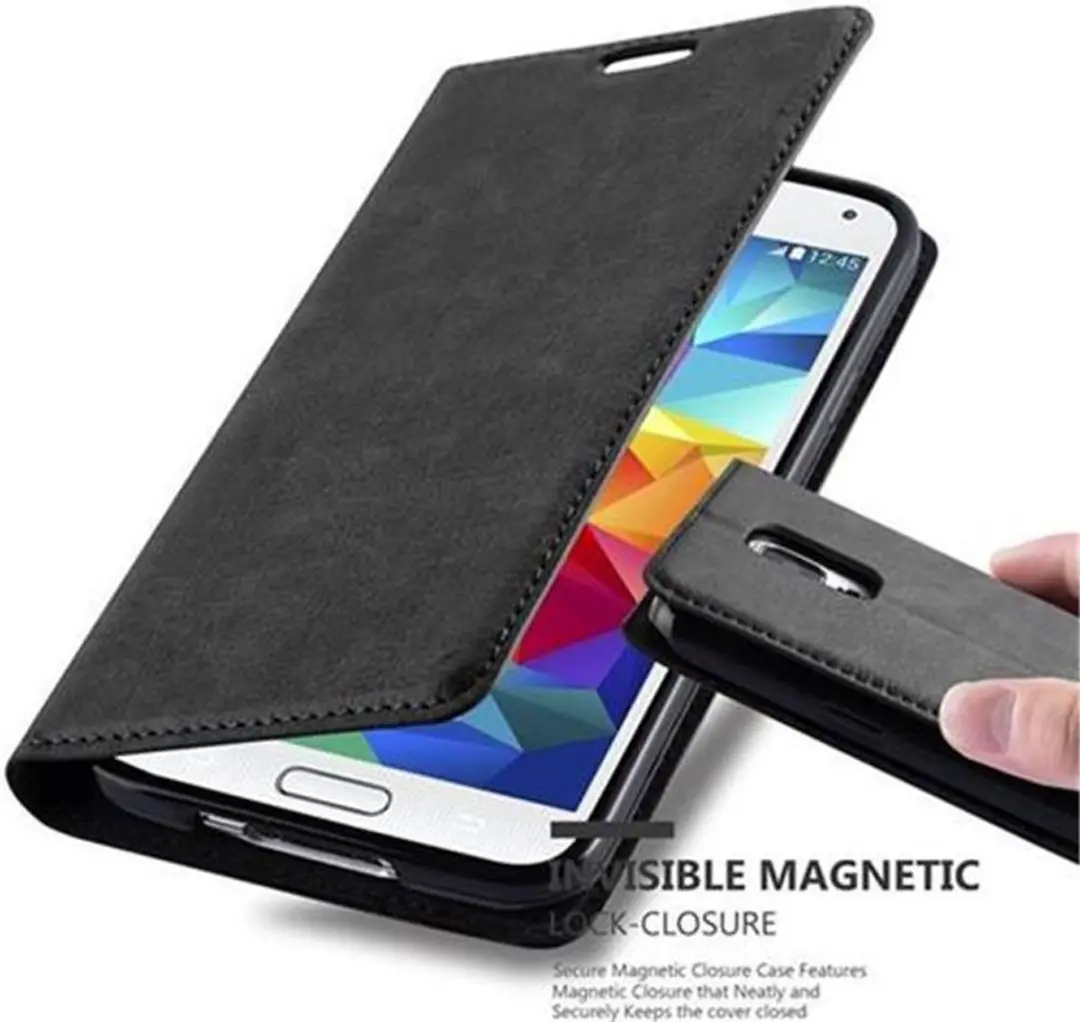 Cadorabo Hoesje geschikt voor Samsung Galaxy S5 / S5 NEO in ZWARTE NACHT