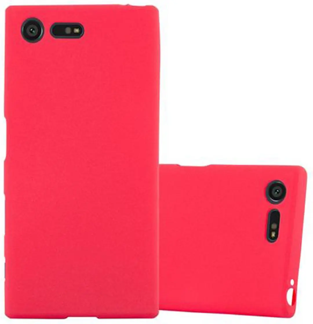 Cadorabo Hoesje geschikt voor Sony Xperia X COMPACT in FROST ROOD