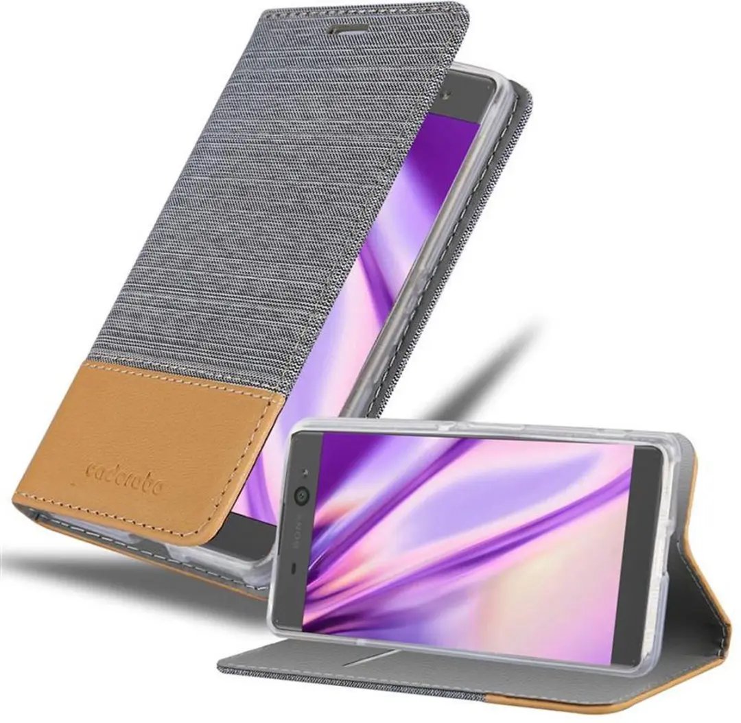 Cadorabo Hoesje geschikt voor Sony Xperia XA in LICHTGRIJS BRUIN