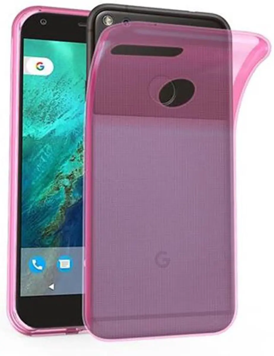 Cadorabo Hoesje geschikt voor Google PIXEL in TRANSPARANT ROZE