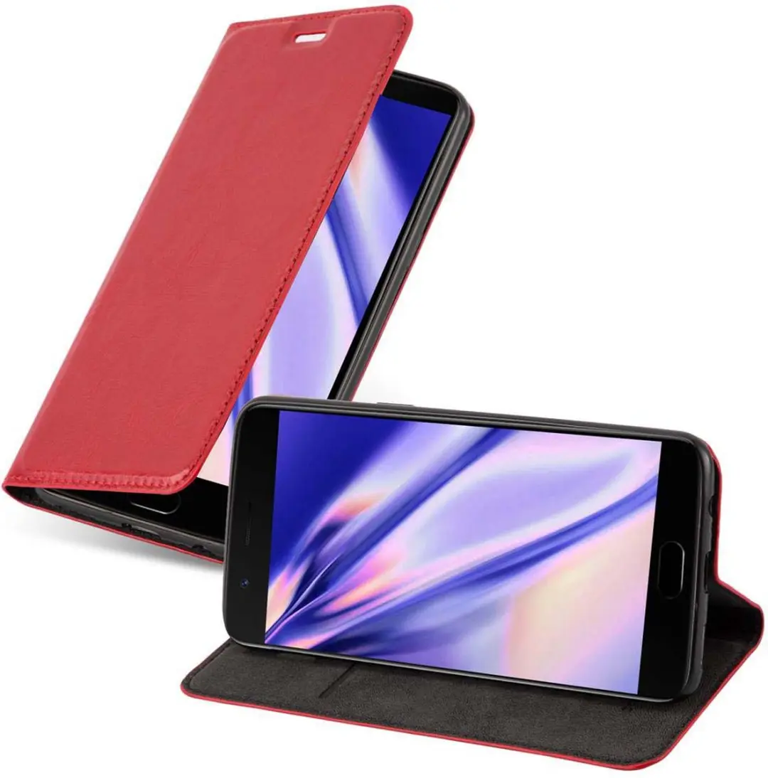 Cadorabo Hoesje geschikt voor OnePlus 5 in APPEL ROOD
