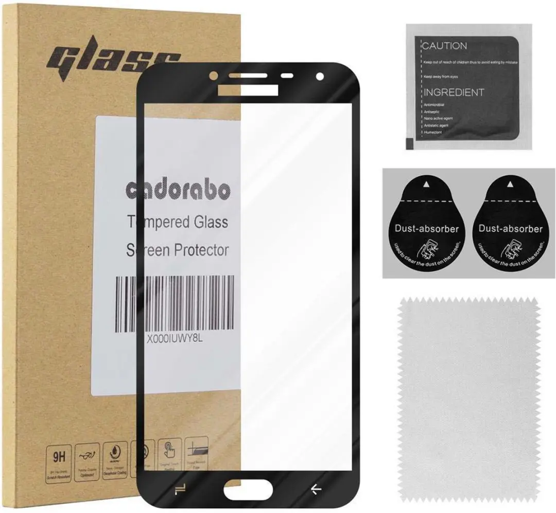 Cadorabo Screenprotector geschikt voor Samsung Galaxy J4 2018 Volledig scherm pa