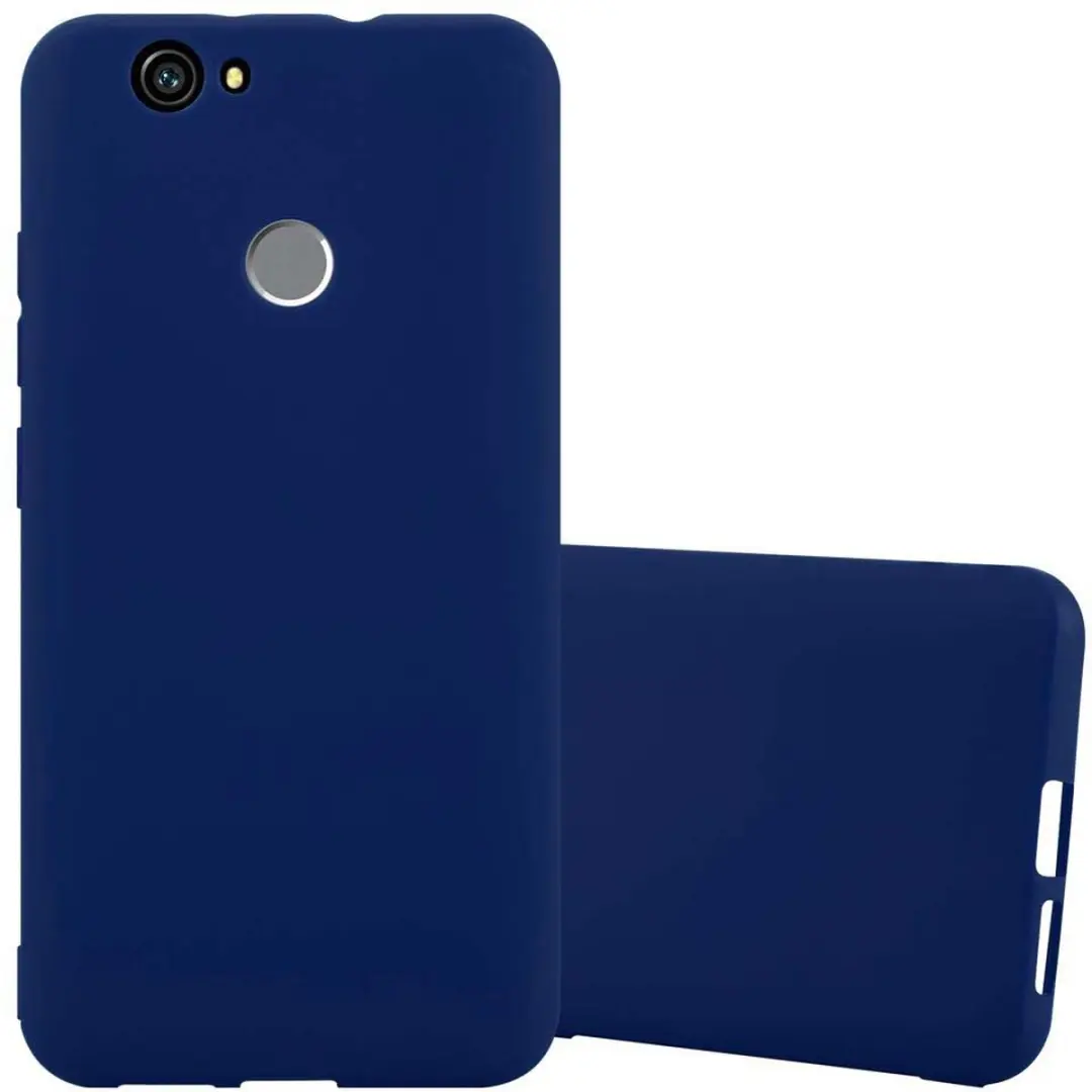 Cadorabo Hoesje geschikt voor Huawei NOVA in CANDY DONKER BLAUW