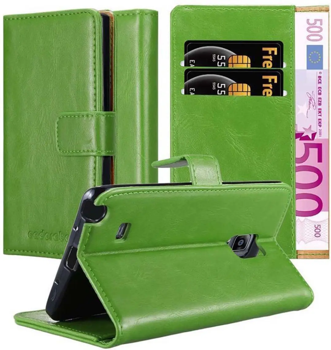Cadorabo Hoesje geschikt voor Samsung Galaxy NOTE EDGE in GRAS GROEN