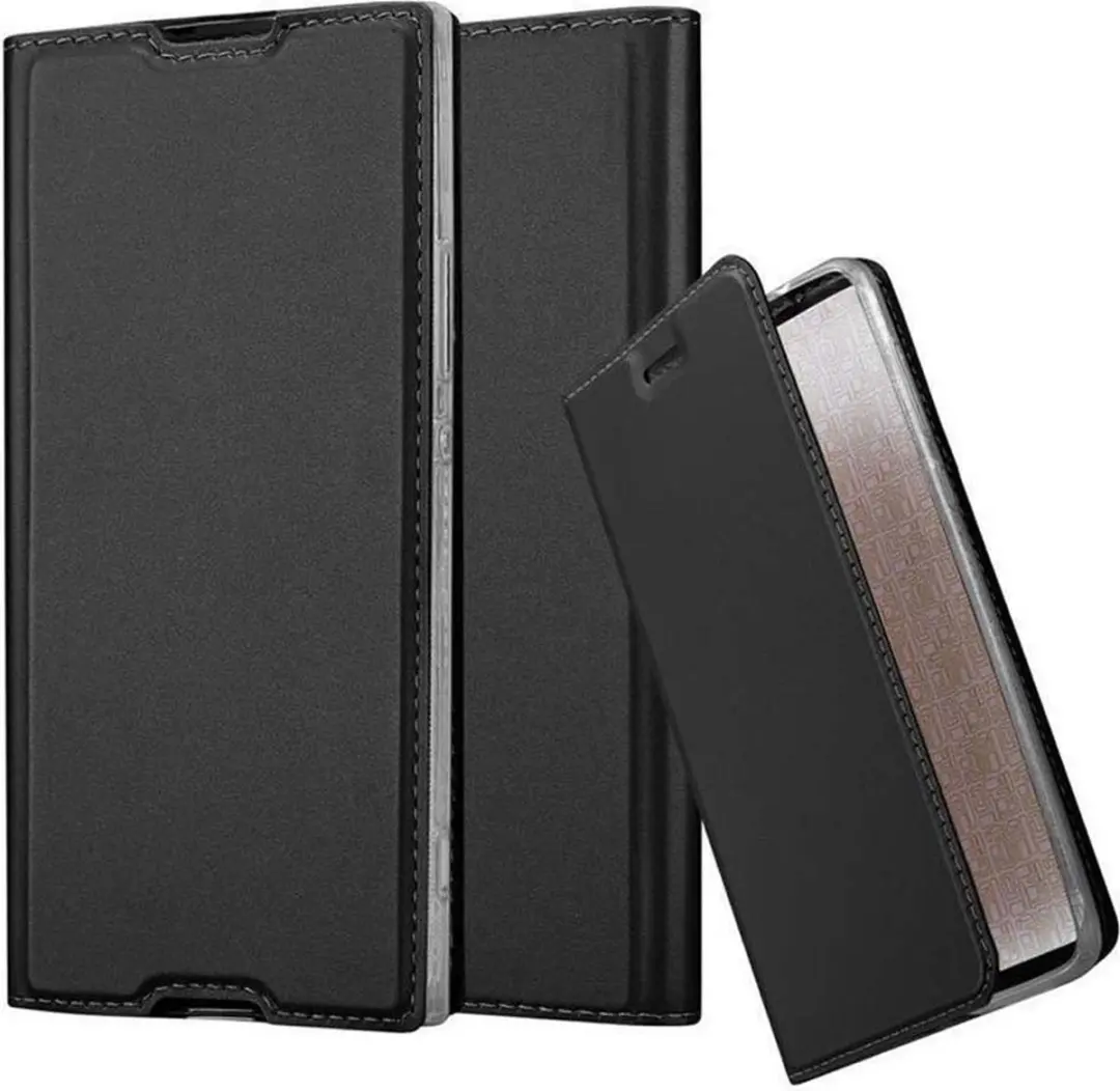 Cadorabo Hoesje geschikt voor Sony Xperia XA1 in CLASSY ZWART