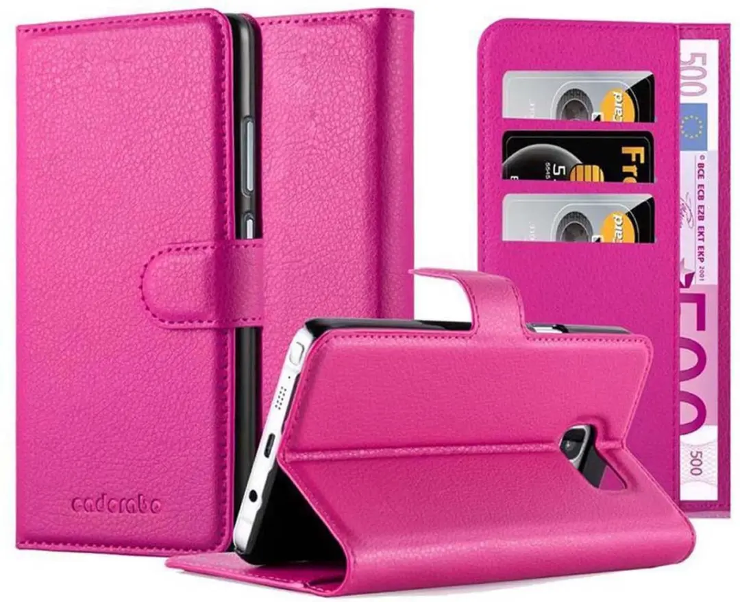 Cadorabo Hoesje geschikt voor Samsung Galaxy NOTE 5 in KERSEN ROZE