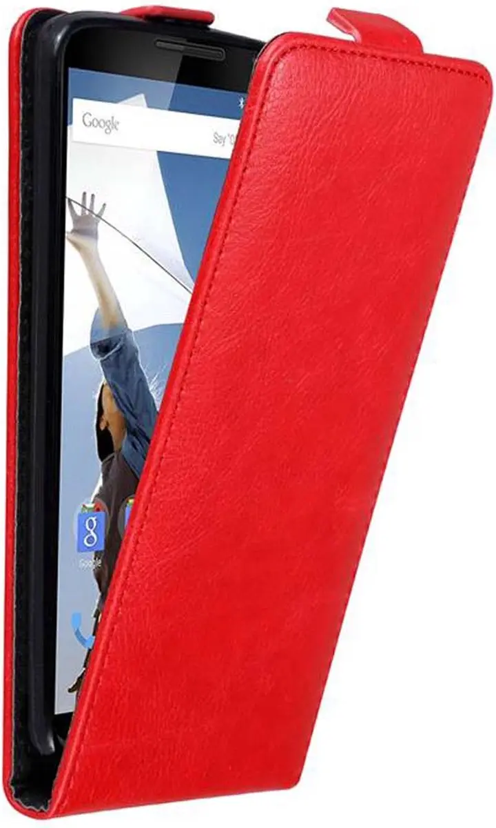 Cadorabo Hoesje geschikt voor Motorola Google NEXUS 6 in APPEL ROOD