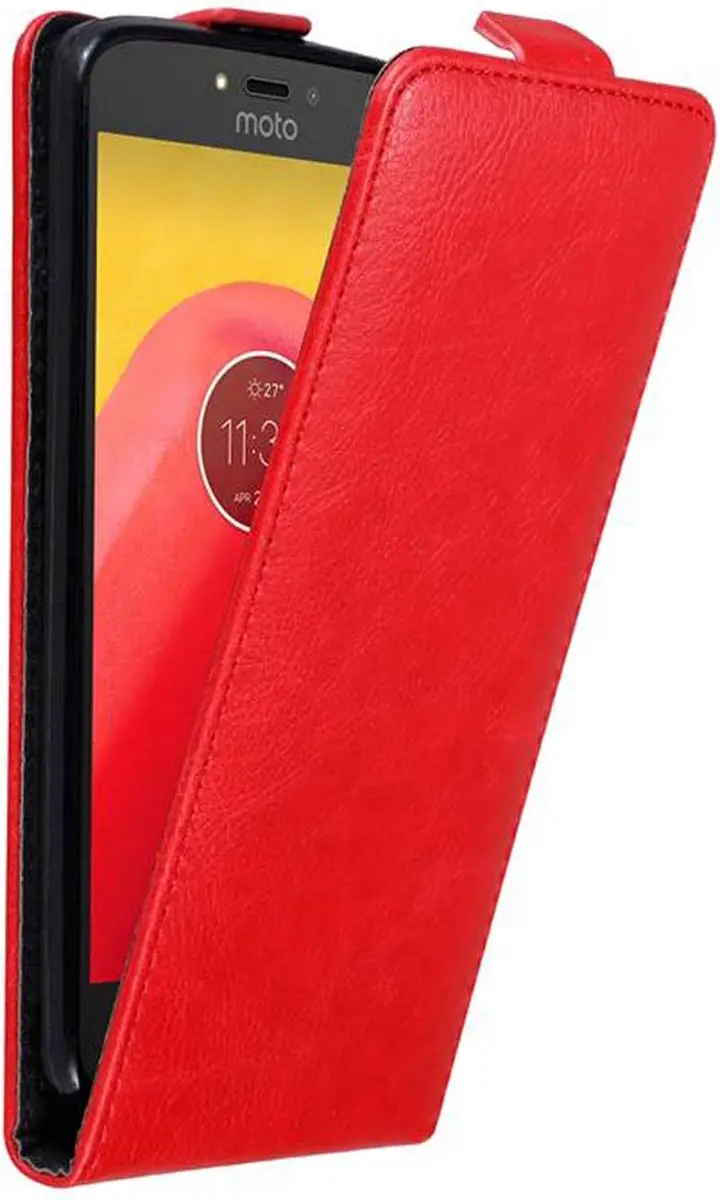 Cadorabo Hoesje geschikt voor Motorola MOTO C in APPEL ROOD
