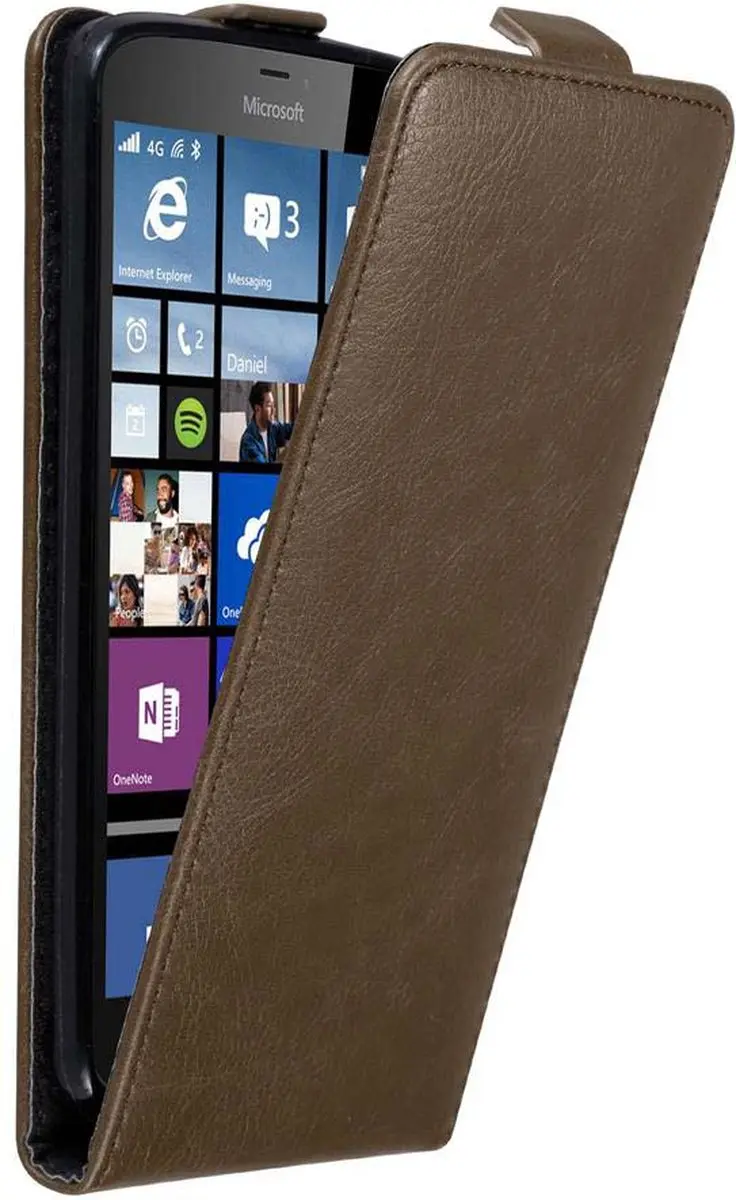 Cadorabo Hoesje geschikt voor Nokia Lumia 640 XL in KOFFIE BRUIN