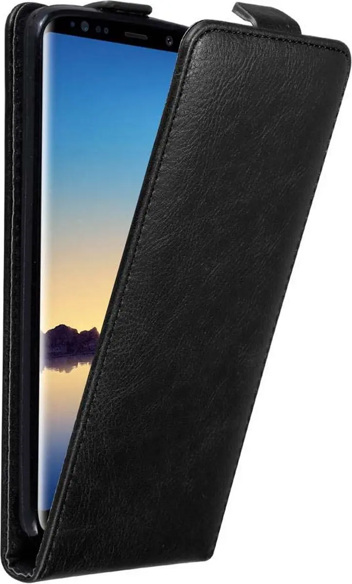 Cadorabo Hoesje geschikt voor Samsung Galaxy NOTE 8 in ZWARTE NACHT