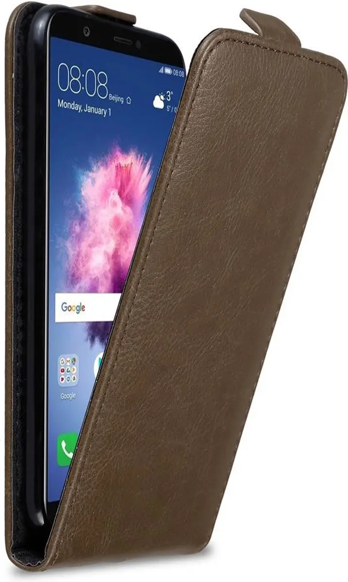 Cadorabo Hoesje geschikt voor Huawei P SMART 2018 / Enjoy 7S in KOFFIE BRUIN