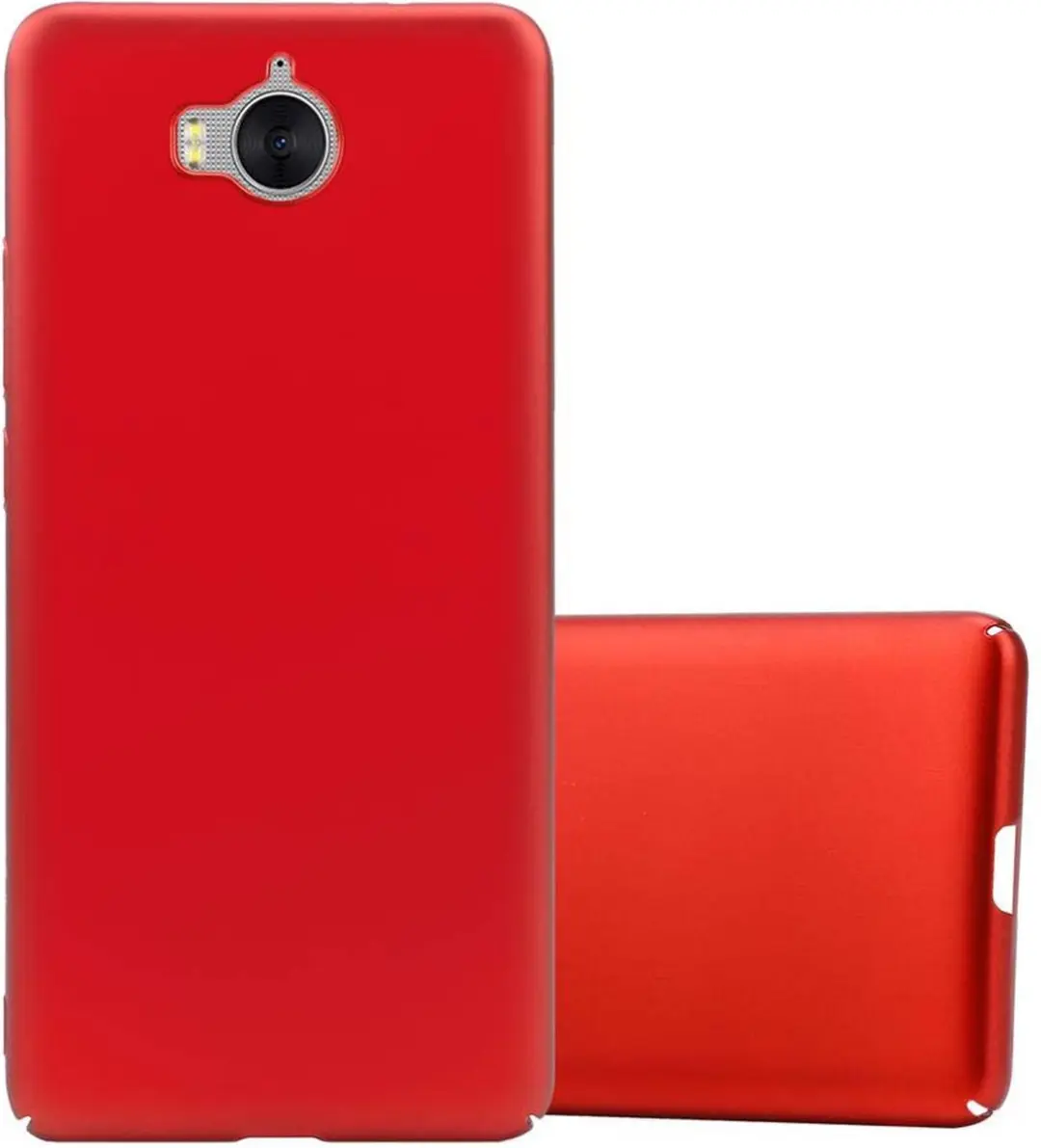 Cadorabo Hoesje geschikt voor Huawei Y5 2017 / Y6 2017 in METAAL ROOD