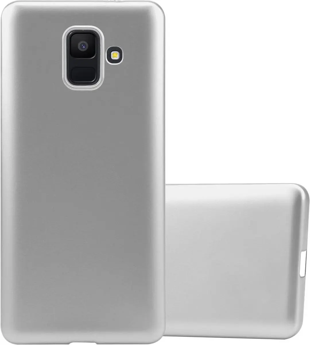 Cadorabo Hoesje geschikt voor Samsung Galaxy A6 2018 in METALLIC ZILVER