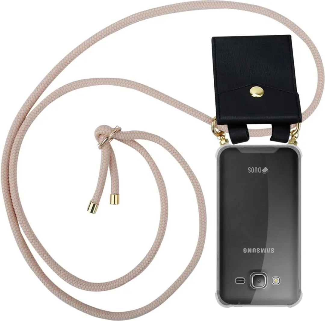 Cadorabo Hoesje geschikt voor Samsung Galaxy J3 2016 in PEARLY ROSE GOUD