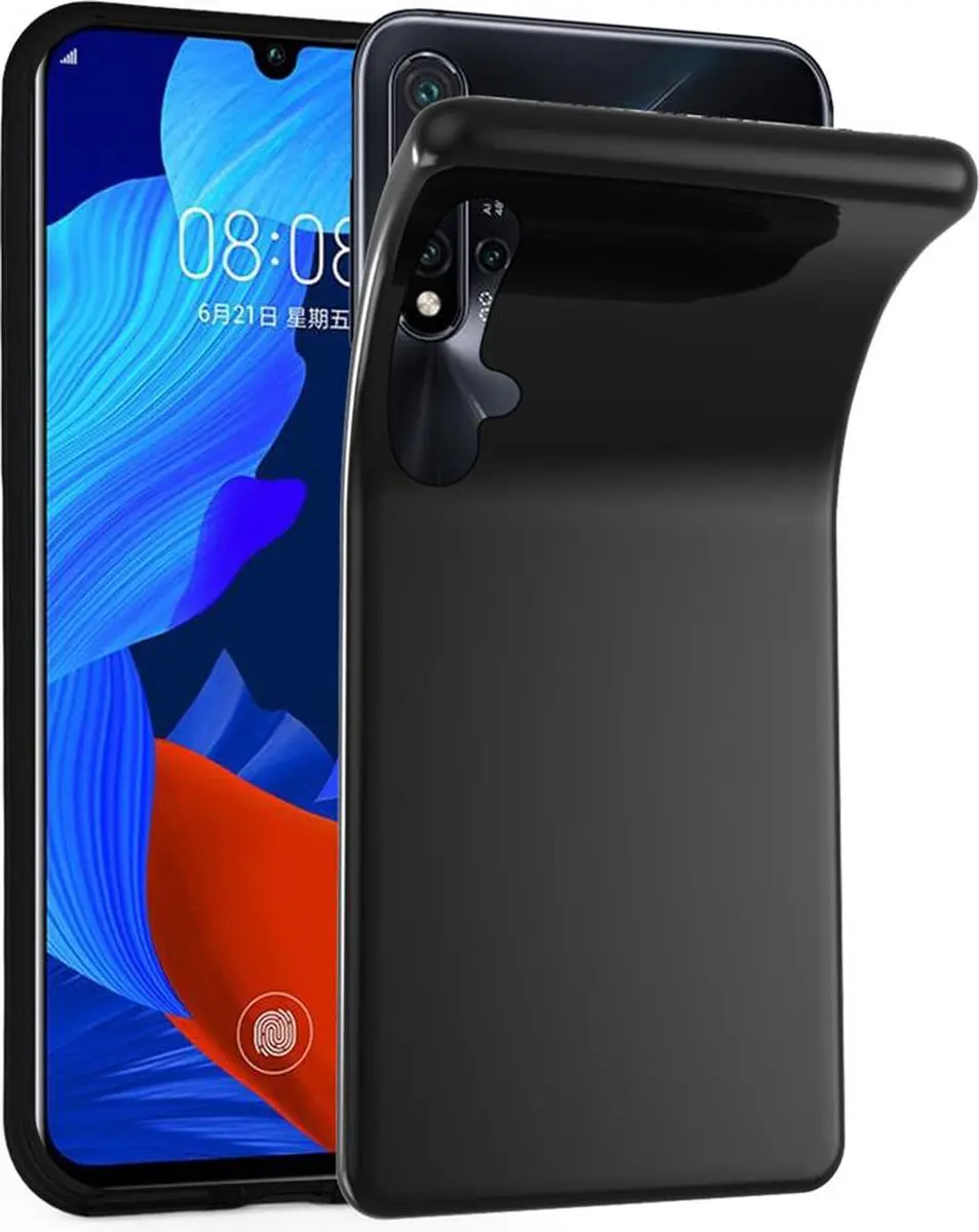 Cadorabo Hoesje geschikt voor Huawei NOVA 5 / 5 PRO in ZWART