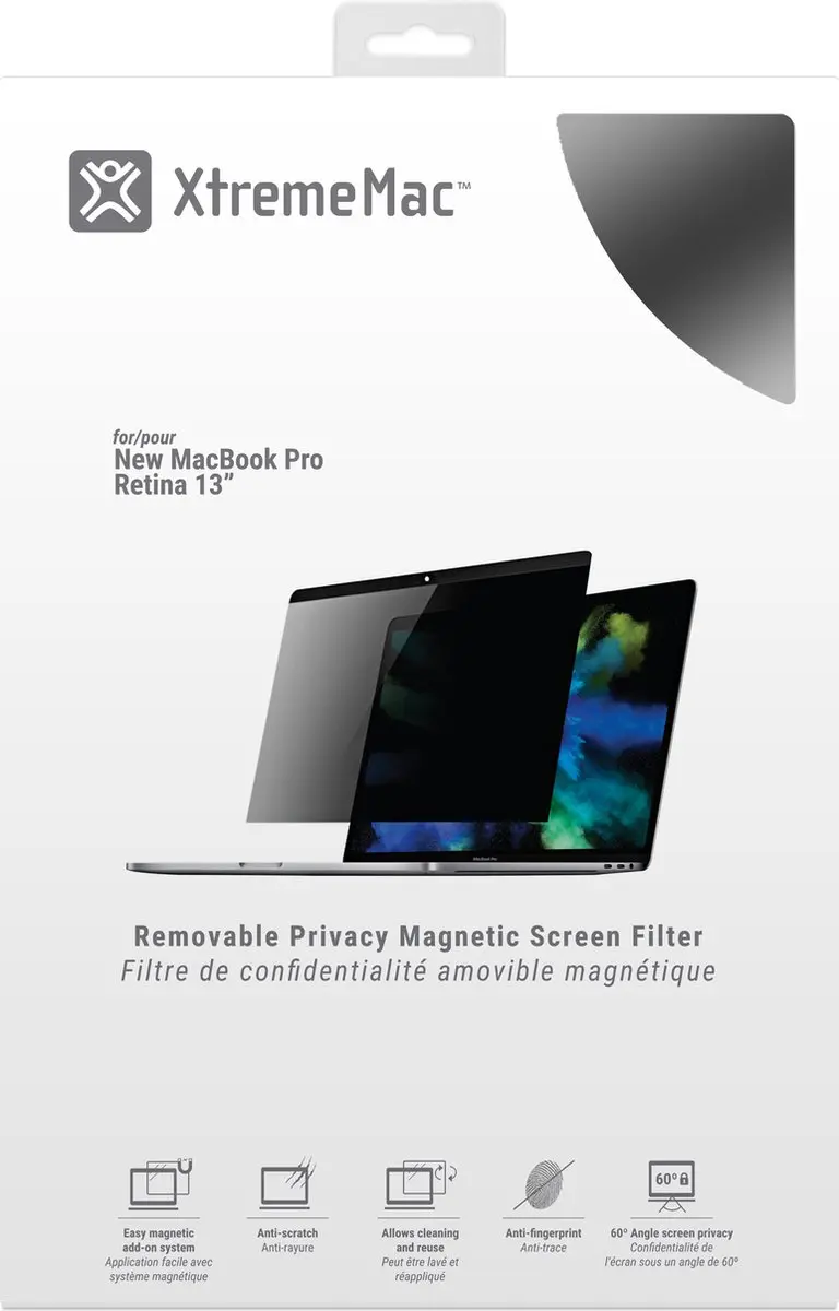 XtremeMac MBP2-TP13-13 schermfilter 33 cm (13") Laptop Omkaderde privacyfilter v