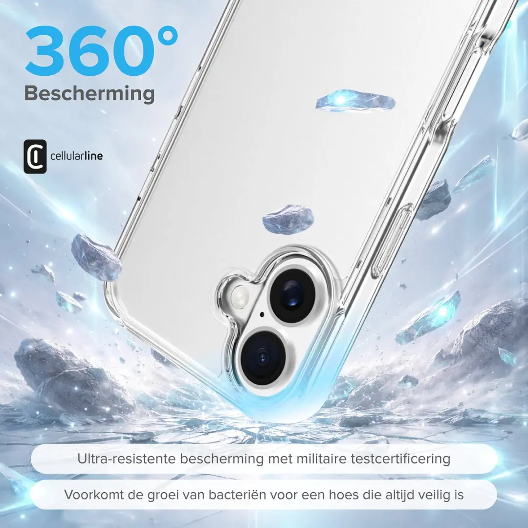 Cellularline Clear Stand Hoesje iPhone 17 - Transparant - afbeelding 5 van 6