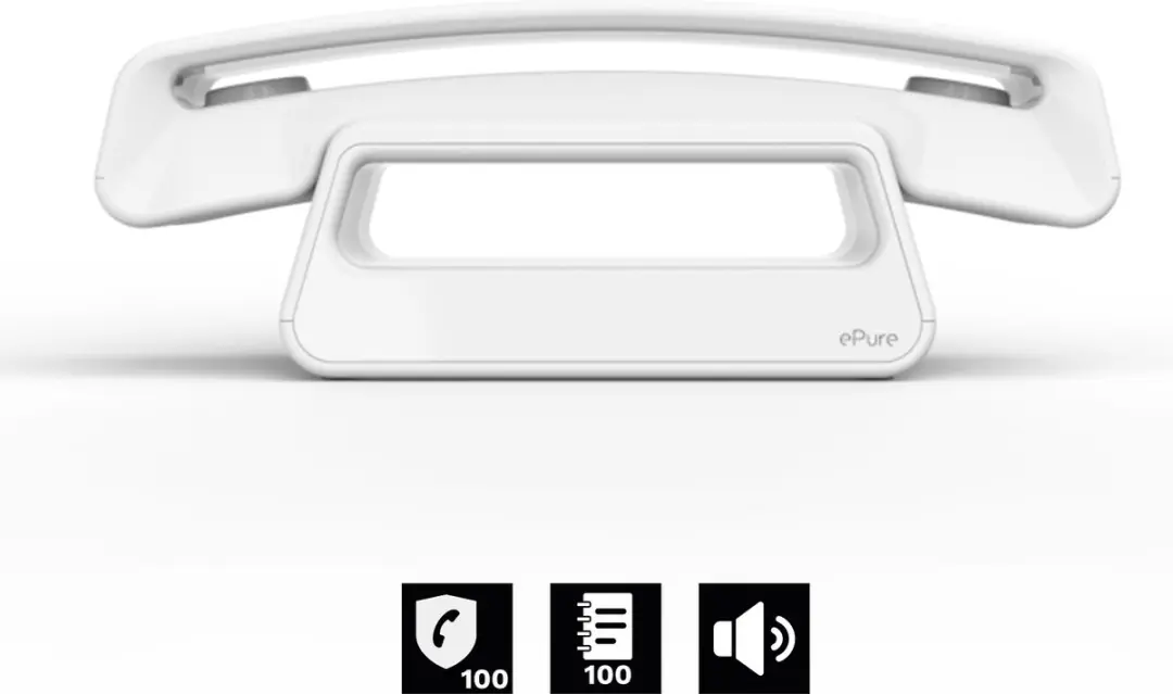 Alcatel E-pure Iconic Dect huistelefoon wit : Stijlvol, functioneel, elegant en