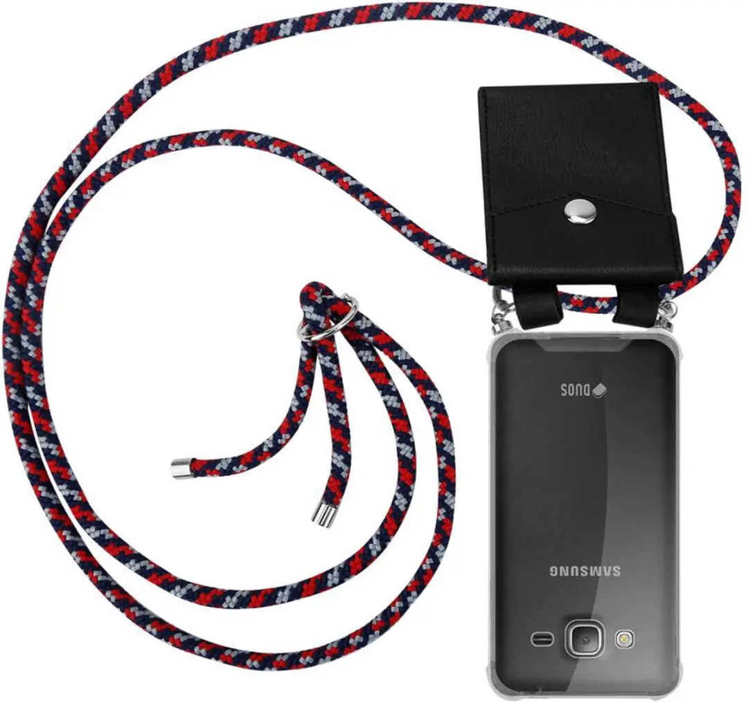 Cadorabo Hoesje geschikt voor Samsung Galaxy J3 2016 in ROOD BLAUW WIT