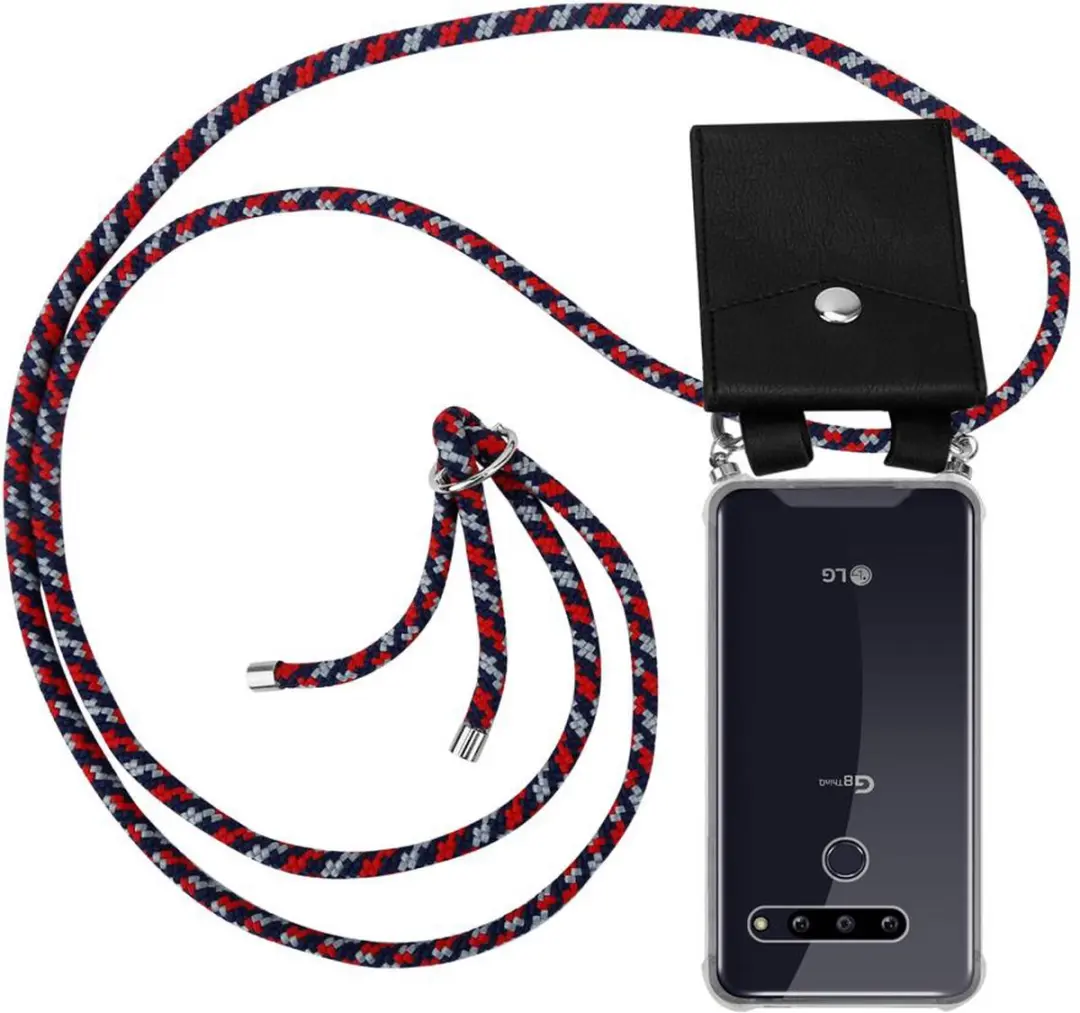 Cadorabo Hoesje geschikt voor LG G8 ThinQ in ROOD BLAUW WIT