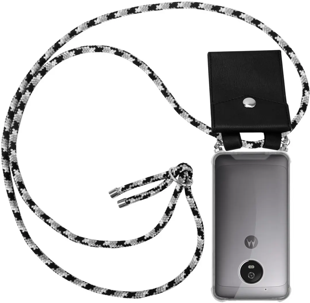 Cadorabo Hoesje geschikt voor Motorola MOTO G5 in ZWARTE CAMOUFLAGE