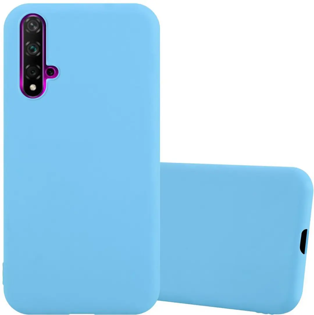 Cadorabo Hoesje geschikt voor Huawei NOVA 5 / 5 PRO in CANDY BLAUW