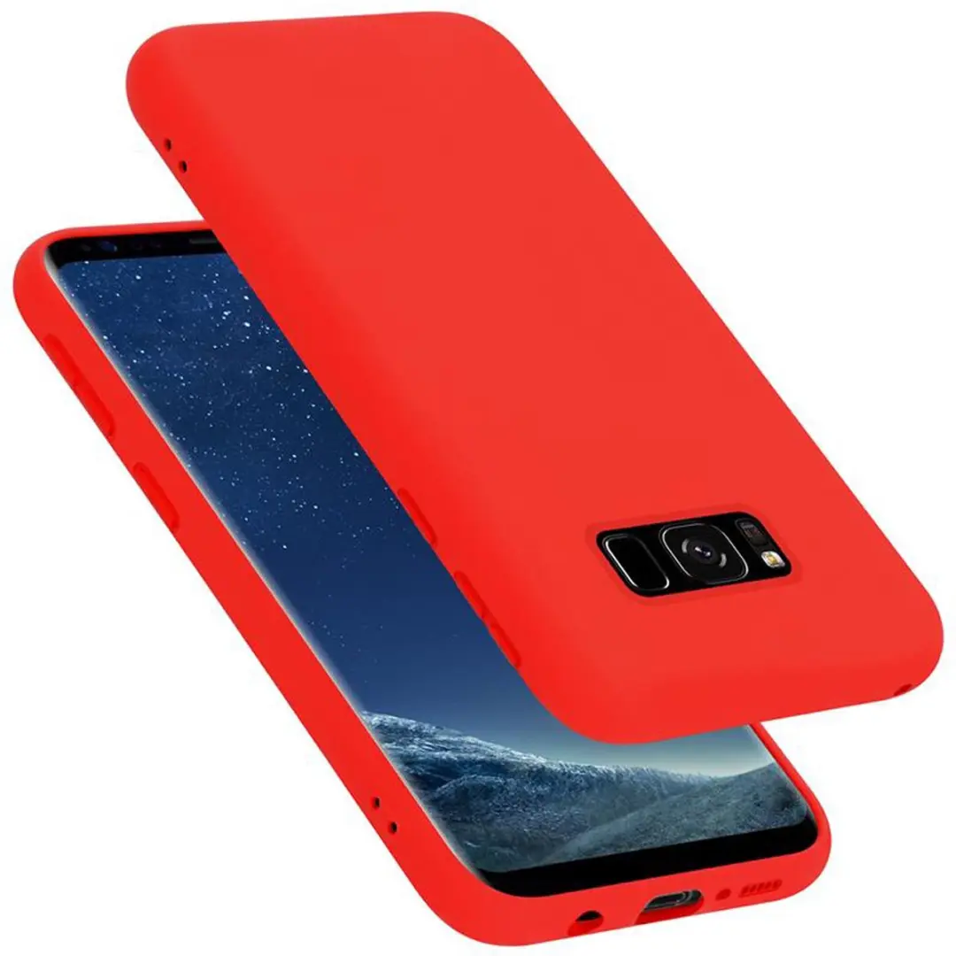 Cadorabo Hoesje geschikt voor Samsung Galaxy S8 in LIQUID ROOD