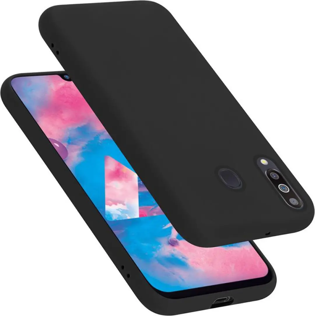 Cadorabo Hoesje geschikt voor Samsung Galaxy M30 / A40s in LIQUID ZWART