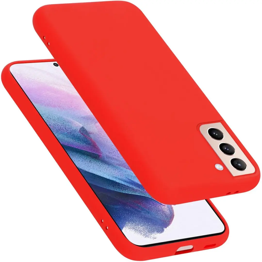 Cadorabo Hoesje geschikt voor Samsung Galaxy S21 PLUS in LIQUID ROOD