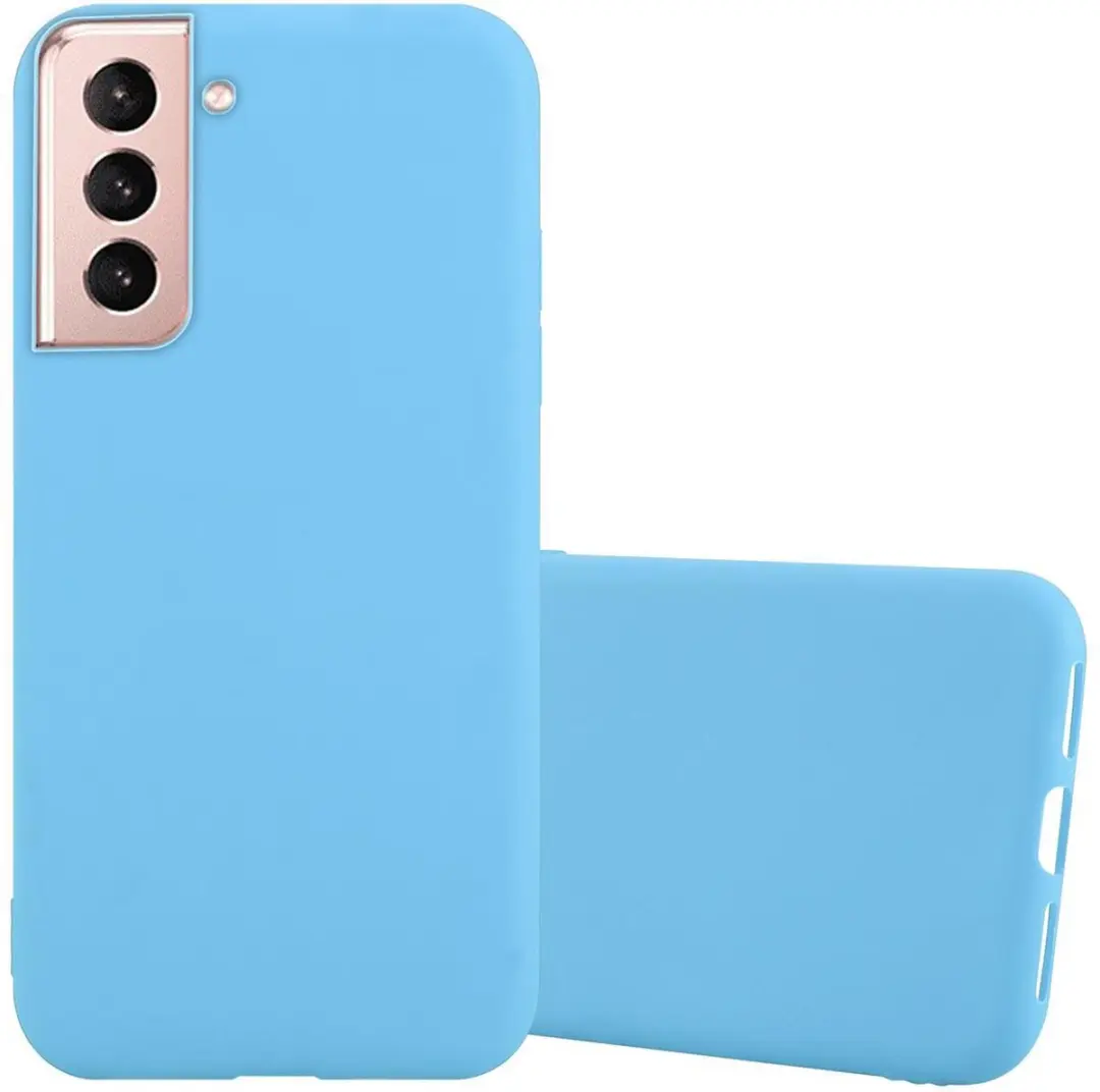 Cadorabo Hoesje geschikt voor Samsung Galaxy S21 PLUS in CANDY BLAUW